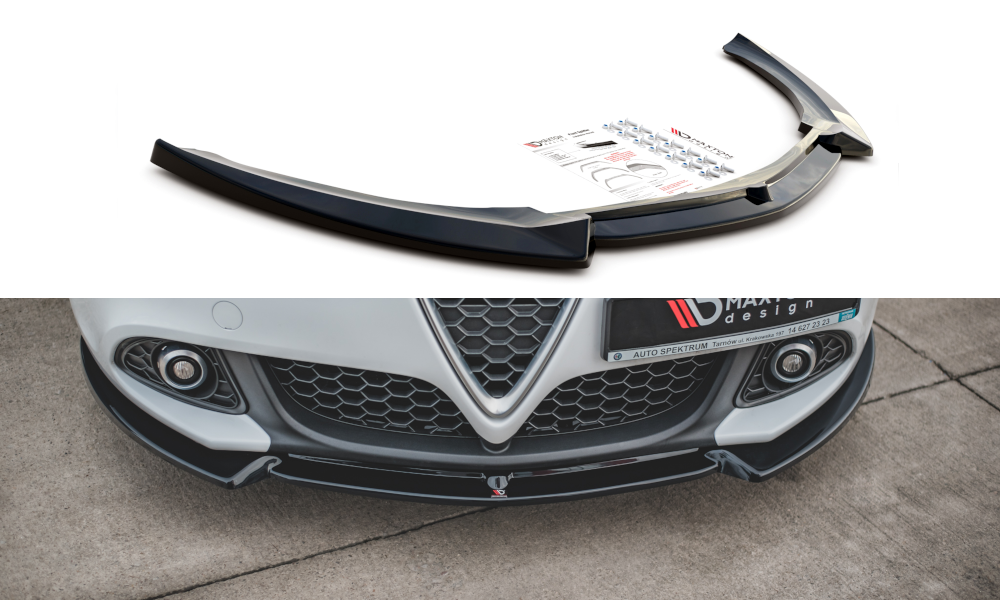 Street+ Spoilerlippe Front Ansatz V.3 passend für Alfa Romeo Giulietta  schwarz Hochglanz – Ansicht 2