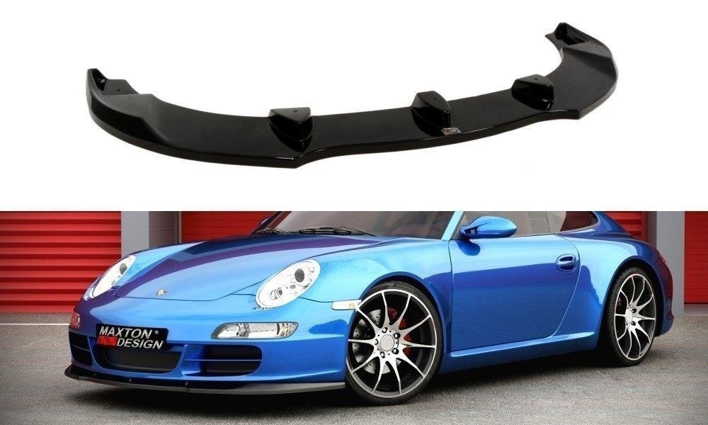 Street+ Spoilerlippe Front Ansatz passend für Porsche 911 Carrera 997.1 schwarz Hochglanz – Ansicht 2