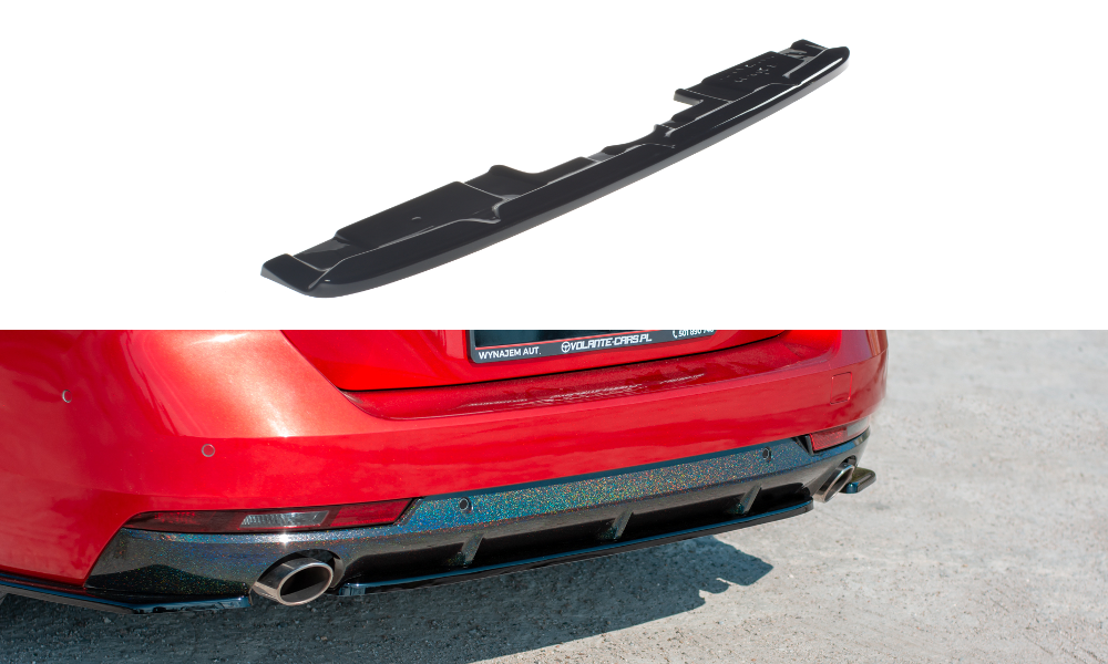 Heckansatz(ohne vertikale balken)  Peugeot 508 Benzin Mk2 schwarz Hochglanz – Ansicht 2