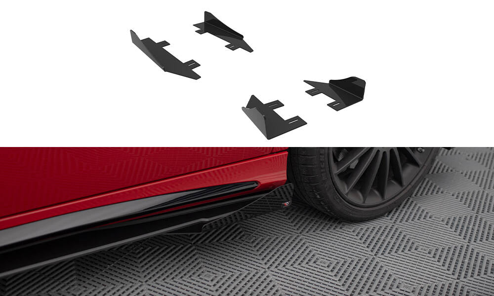 Seitenschweller Flaps passend für Mercedes-Benz A 45 AMG W176 Facelift schwarz Hochglanz – Ansicht 2