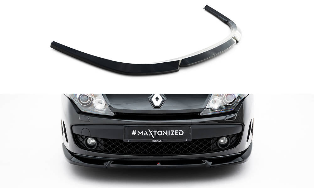 Street+ Spoilerlippe Front Ansatz passend für Renault Laguna Hatchback GT Mk3 schwarz Hochglanz – Ansicht 2