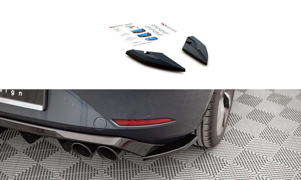 Heck Ansatz Flaps Diffusor passend für Seat Leon FR Hatchback Mk4 schwarz Hochglanz – Ansicht 2