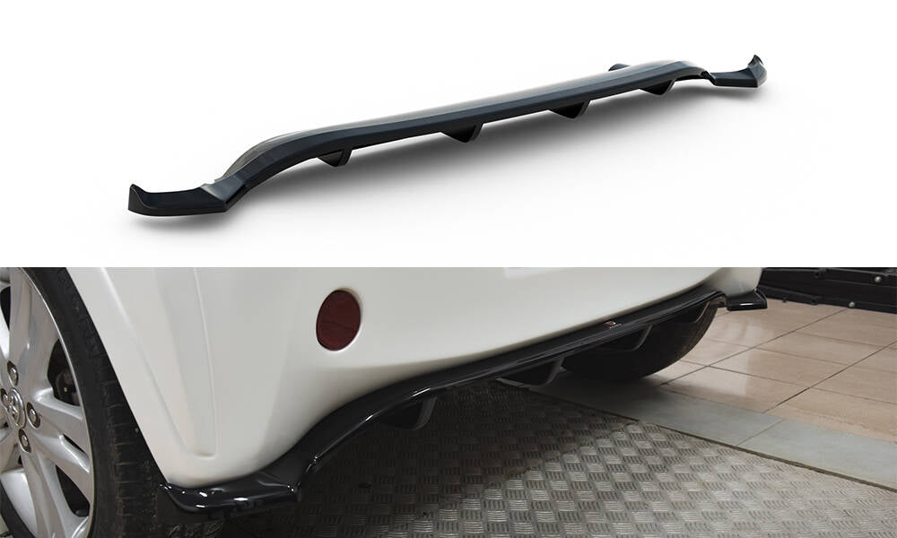 Street+ Mittlerer Diffusor RACE passend für Toyota IQ schwarz Hochglanz – Ansicht 2