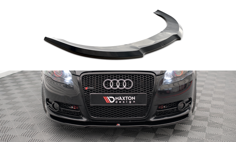 Street+ Spoilerlippe Front Ansatz passend für Audi A4 S-Line B7 schwarz Hochglanz – Ansicht 2
