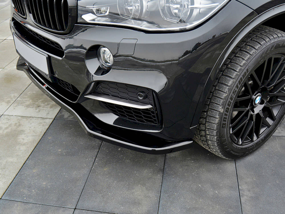 Street+ Spoilerlippe Front Ansatz V.1 passend für BMW X5 F15 M Paket schwarz Hochglanz – Ansicht 1