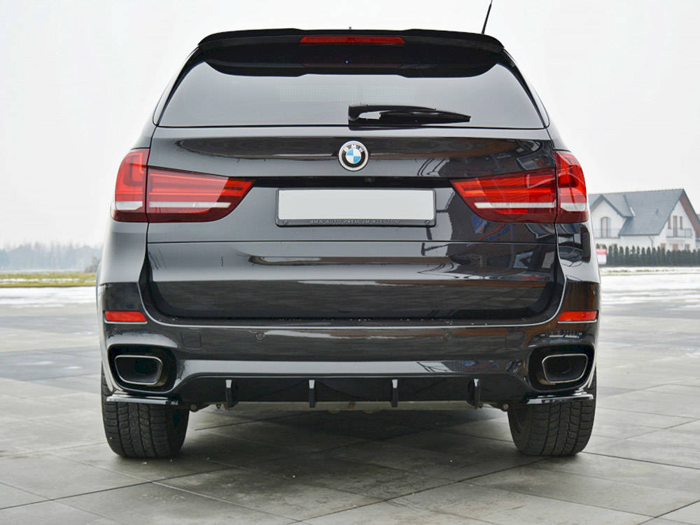 Heck Ansatz Flaps Diffusor passend für BMW X5 F15 M Paket schwarz Hochglanz – Ansicht 2