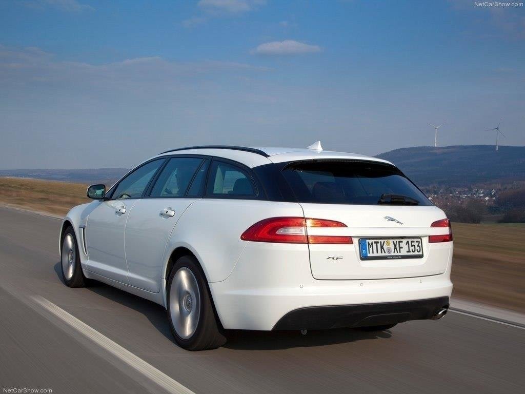 Heck Ansatz Flaps Diffusor passend für JAGUAR XF X250 SPORTBRAKE schwarz Hochglanz – Ansicht 3