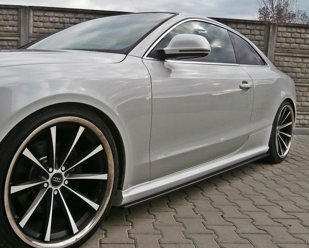 Street+ Seitenschweller Leisten passend für Audi RS5 8T / 8T FL  schwarz Hochglanz – Ansicht 1