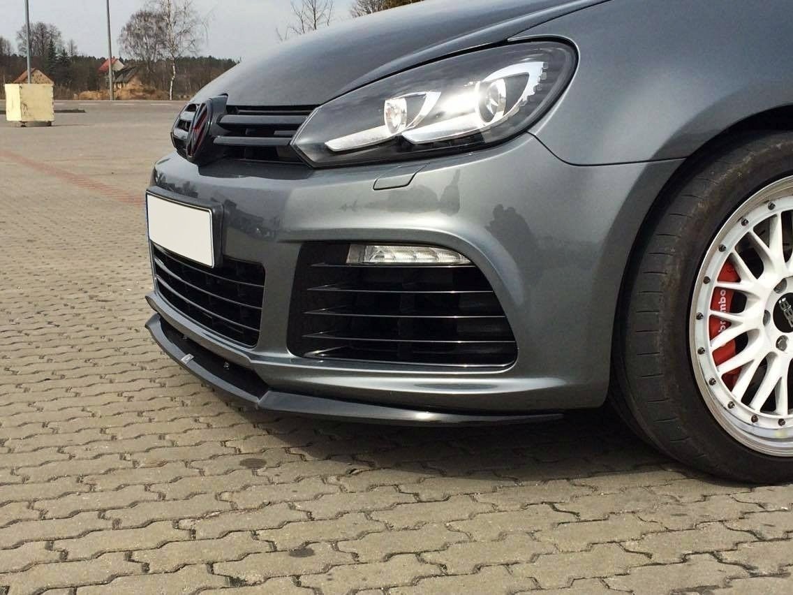 Street+ Spoilerlippe Front Ansatz passend für VW GOLF 6 schwarz Hochglanz – Ansicht 1
