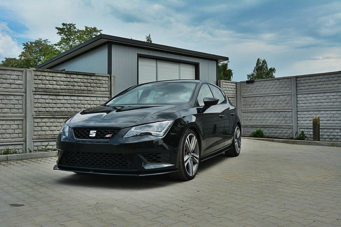 Street+ Spoilerlippe Front Ansatz passend für SEAT LEON III CUPRA / FR schwarz Hochglanz – Ansicht 6