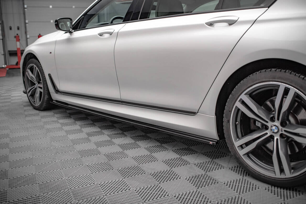 Street+ Seitenschweller Leisten passend für V.1 passend für BMW 7 Lang M-Paket G12 schwarz Hochglanz – Ansicht 3