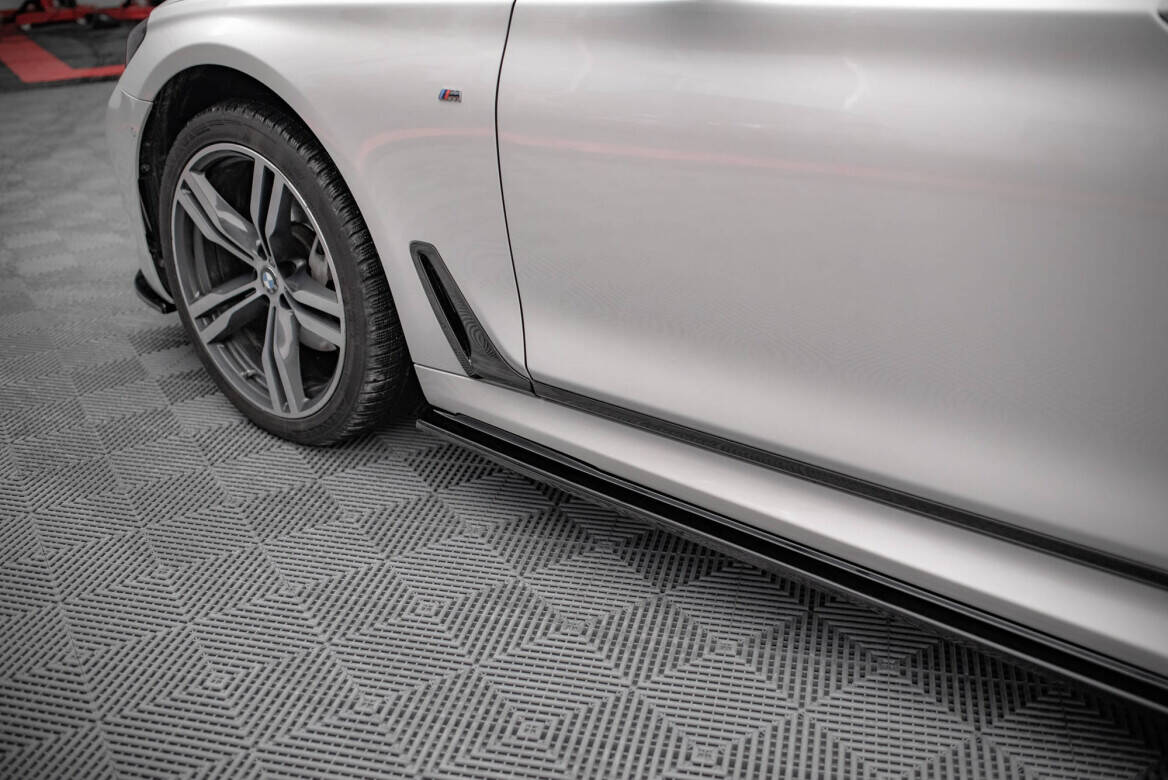 Street+ Seitenschweller Leisten passend für V.1 passend für BMW 7 Lang M-Paket G12 schwarz Hochglanz – Ansicht 1