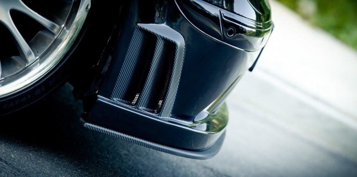 Street+ Spoilerlippe Front Ansatz passend für MERCEDES CLK W209 BLACK (SL BLACK SERIES LOOK) schwarz Hochglanz – Ansicht 1