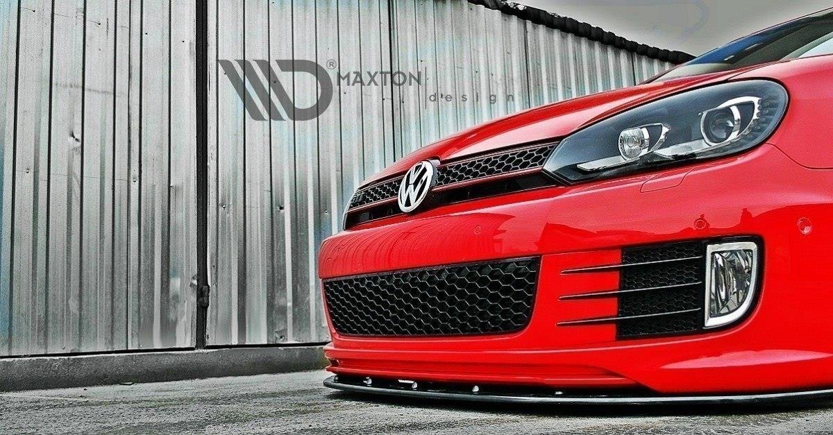 Street+ Spoilerlippe Front Ansatz passend für VER.2 VW GOLF 6 (FÜR GOLF GTI 35TH) schwarz Hochglanz – Ansicht 2