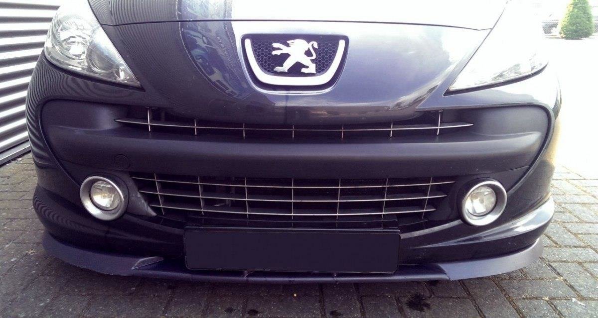 Street+ Spoilerlippe Front Ansatz passend für PEUGEOT 207 vor Facelift schwarz Hochglanz – Ansicht 1