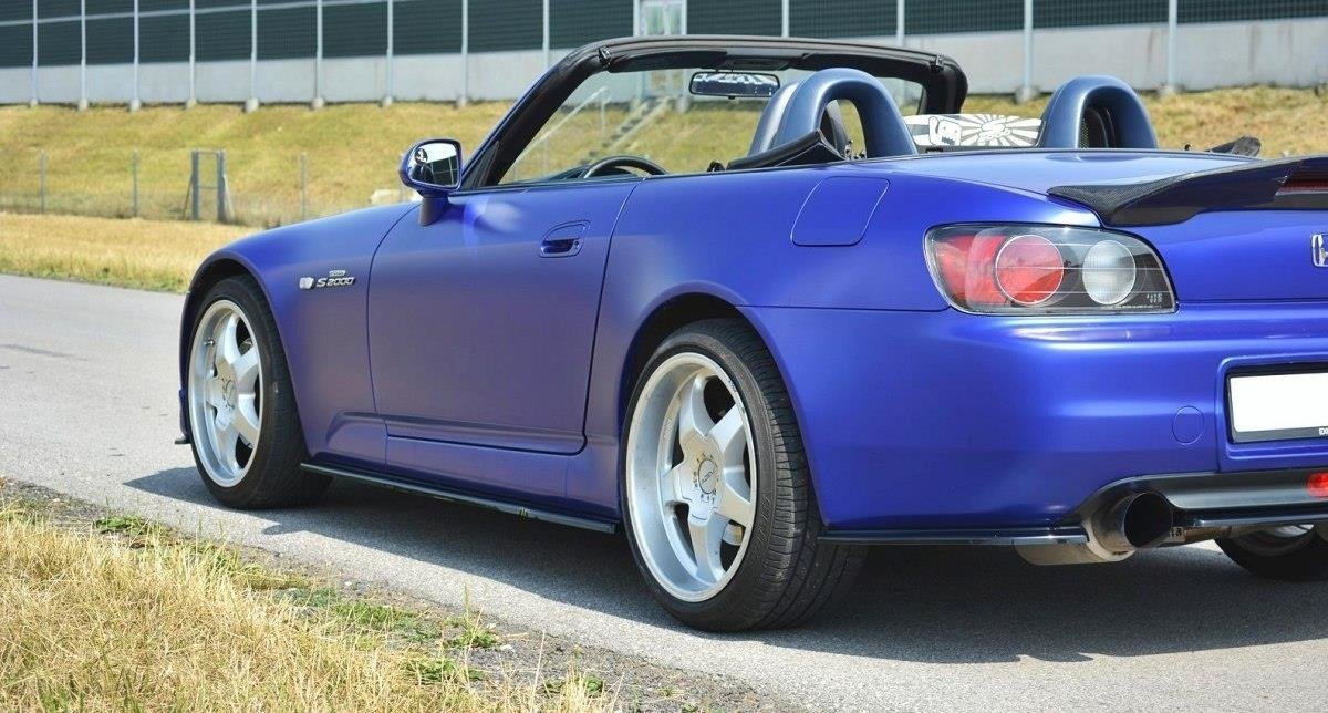 Street+ Seitenschweller Leisten passend für HONDA S2000 schwarz Hochglanz – Ansicht 1