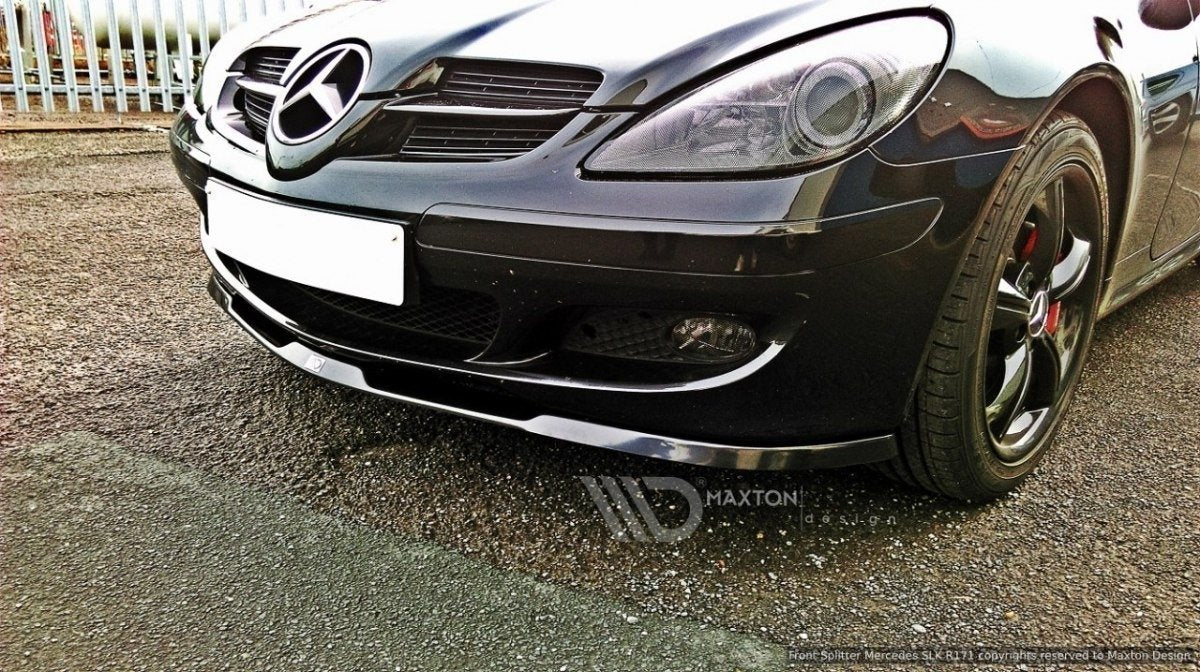 Street+ Spoilerlippe Front Ansatz passend für MERCEDES SLK R171 STANDARD STOßSTANGE schwarz Hochglanz – Ansicht 1
