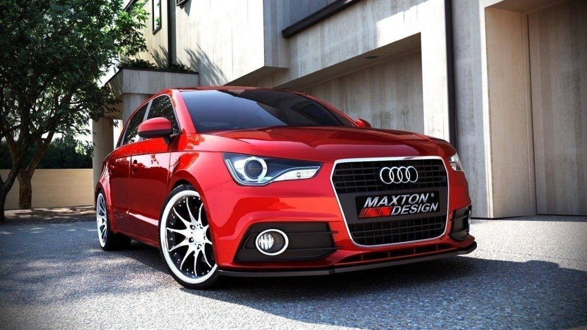 Street+ Spoilerlippe Front Ansatz passend für Audi A1 8X schwarz Hochglanz – Ansicht 1