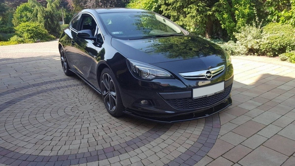 Street+ Spoilerlippe Front Ansatz passend für OPEL ASTRA GTC schwarz Hochglanz – Ansicht 1