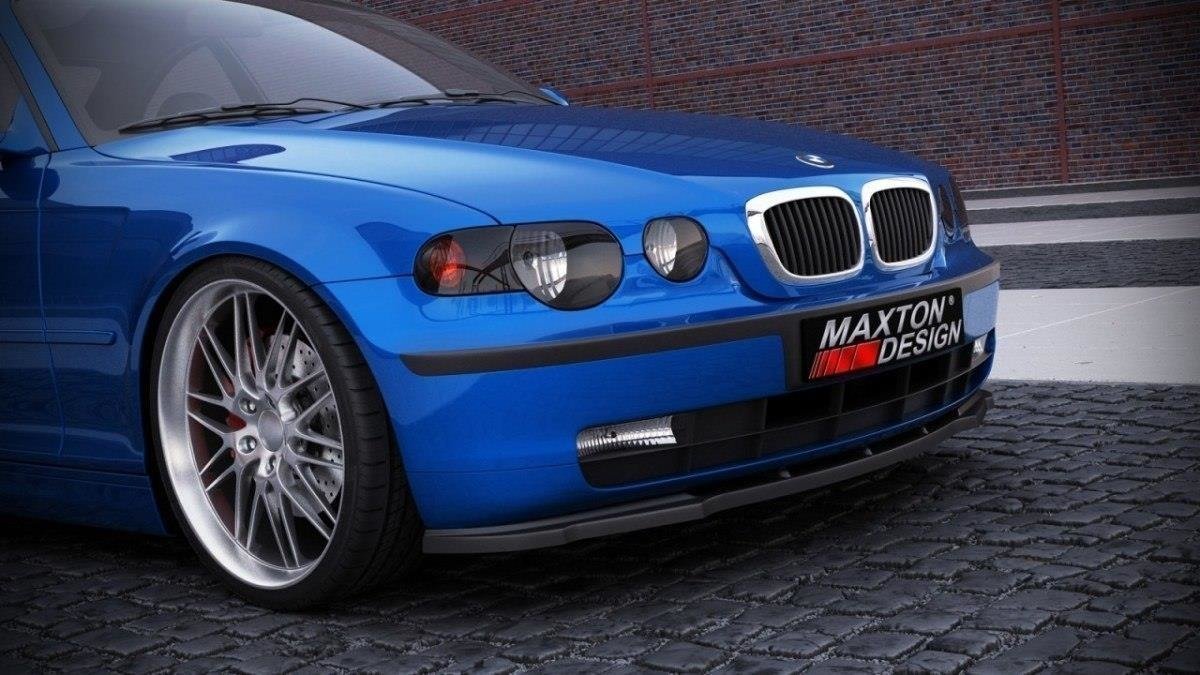 Street+ Spoilerlippe Front Ansatz passend für BMW 3er E46 COMPACT schwarz Hochglanz – Ansicht 1