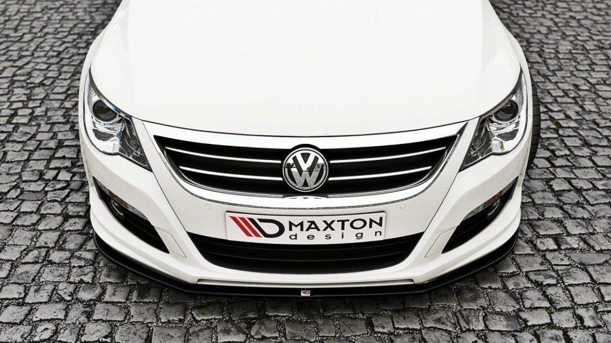 Street+ Spoilerlippe Front Ansatz passend für VW Passat CC R36 RLINE (vor Facelift) schwarz Hochglanz – Ansicht 3