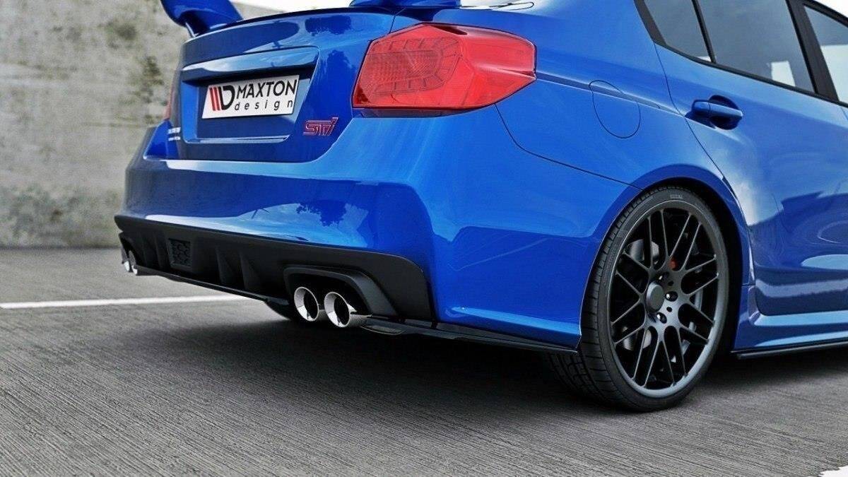 Street+ Spoilerlippe Front Ansatz V.1 passend für Subaru WRX STI Mk4 / Mk4 Facelift schwarz Hochglanz – Ansicht 1