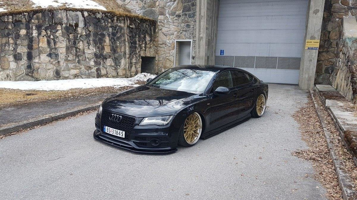 Street+ Spoilerlippe Front Ansatz V.2 passend für Audi S7 / A7 S-Line C7  schwarz Hochglanz – Ansicht 1