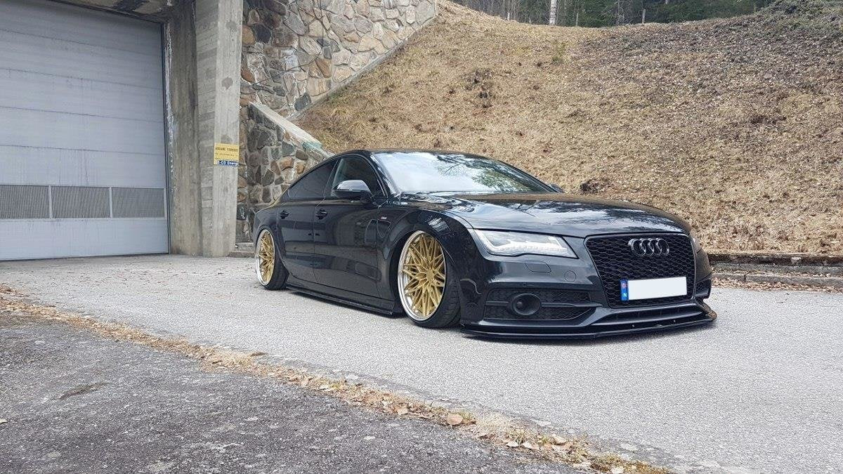 Street+ Spoilerlippe Front Ansatz V.2 passend für Audi S7 / A7 S-Line C7  schwarz Hochglanz – Ansicht 4