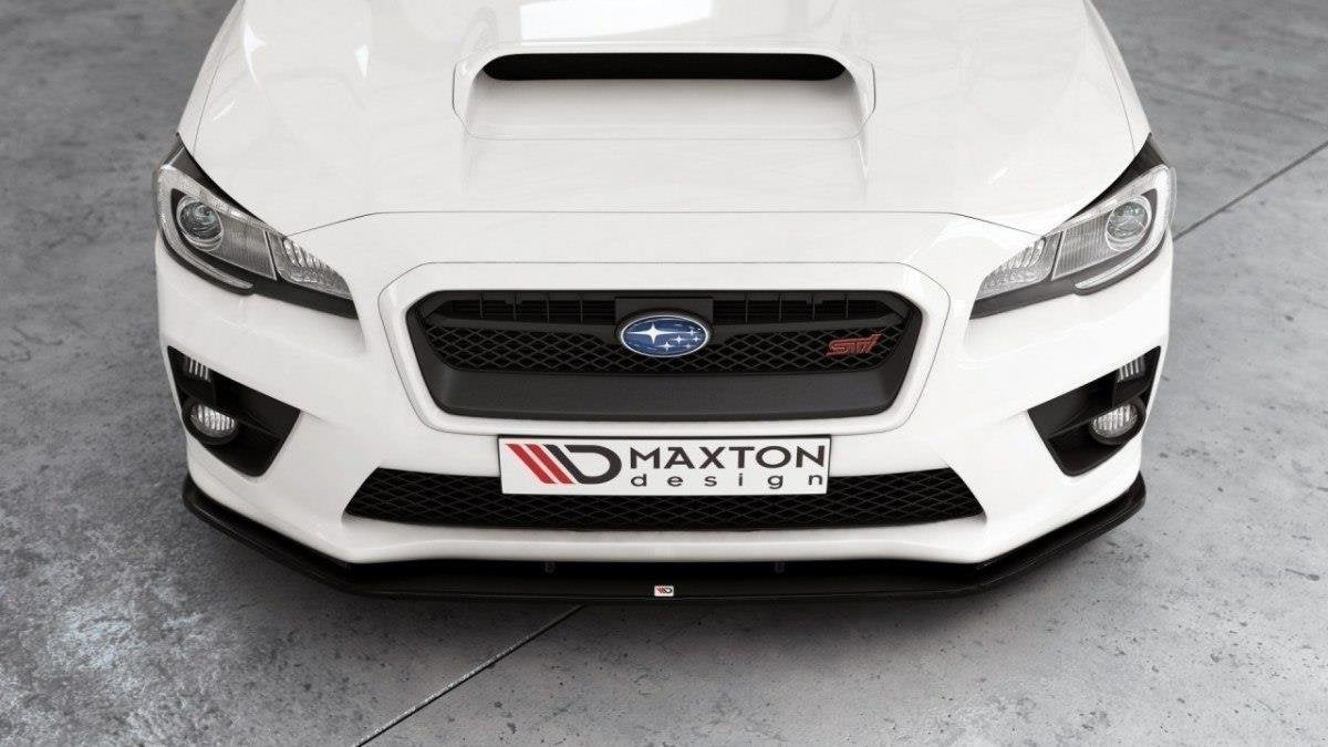 Street+ Spoilerlippe Front Ansatz passend für v.2 SUBARU WRX STI schwarz Hochglanz – Ansicht 3