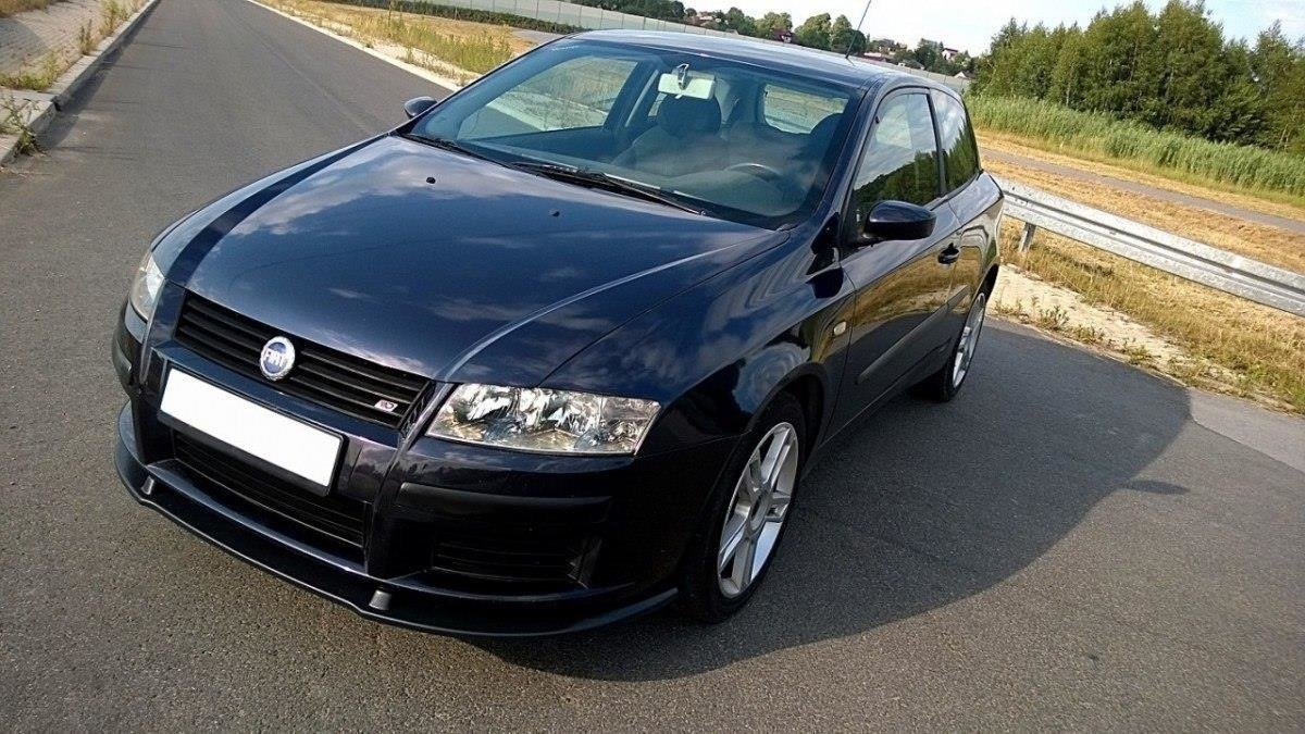 Front Ansatz für FIAT STILO 3 Türer schwarz Hochglanz – Ansicht 2