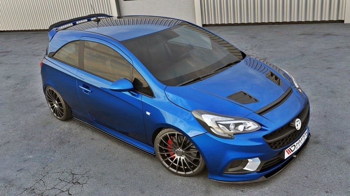 Street+ Spoilerlippe Front Ansatz passend für OPEL CORSA E OPC/VXR NÜRBURG schwarz Hochglanz – Ansicht 5