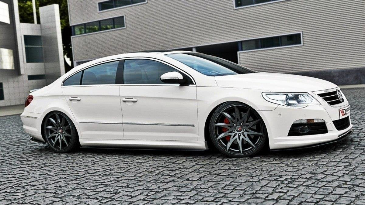 Street+ Seitenschweller Leisten passend für VW Passat CC R36 RLINE (vor Facelift) schwarz Hochglanz – Ansicht 3