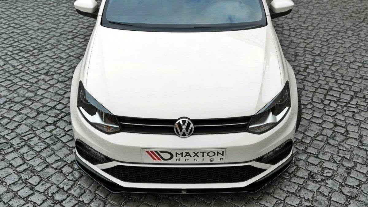 Street+ Spoilerlippe Front Ansatz V.2 passend für VW Polo GTI Mk5 Facelift schwarz Hochglanz – Ansicht 3