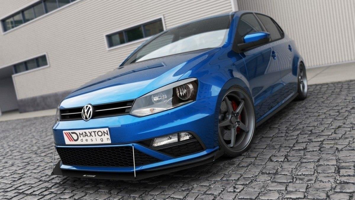 Racing Street+ Spoilerlippe Front Ansatz passend für (Mit Flügeln) VW Polo GTI Mk5 Facelift – Ansicht 1