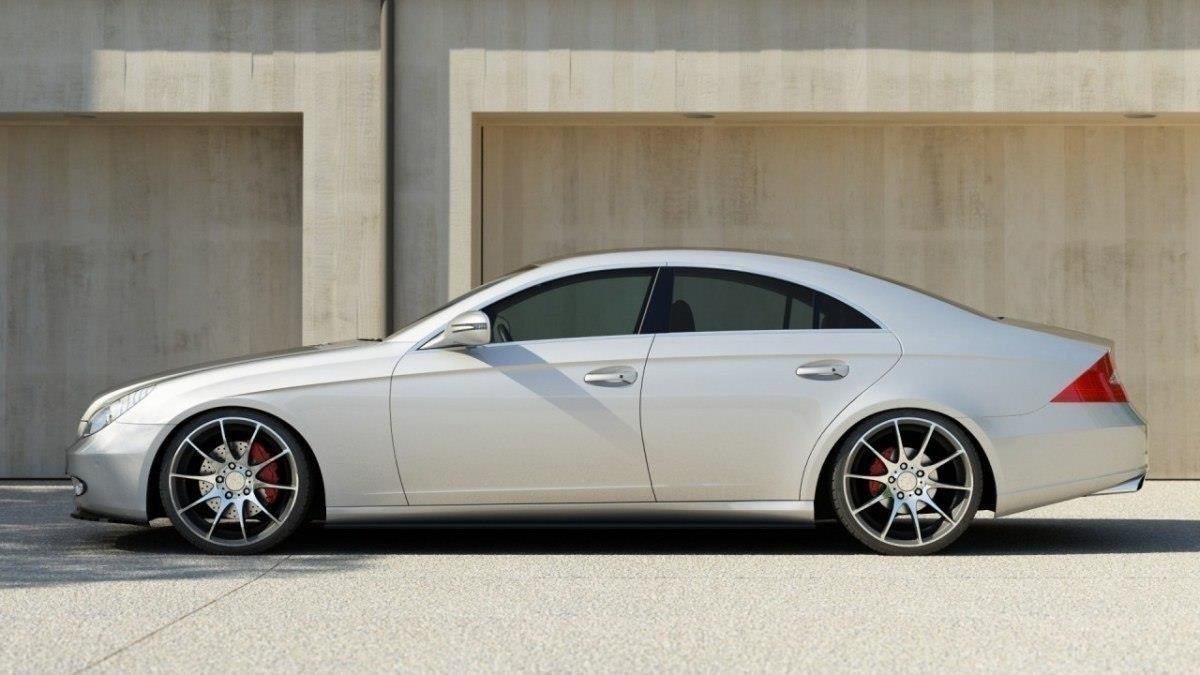 Street+ Seitenschweller Leisten passend für MERCEDES CLS C219 schwarz Hochglanz – Ansicht 3