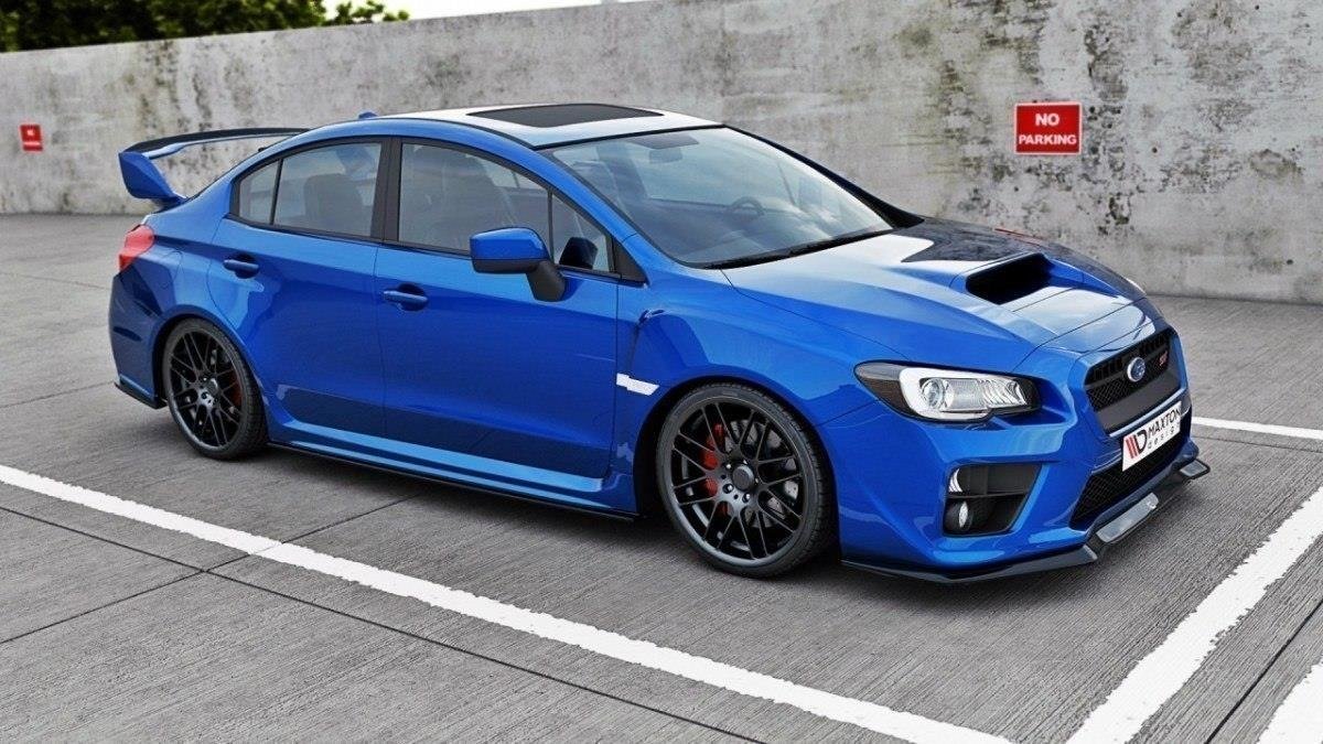 Street+ Spoilerlippe Front Ansatz passend für Subaru Impreza MK4 WRX STI V.1 schwarz Hochglanz – Ansicht 3