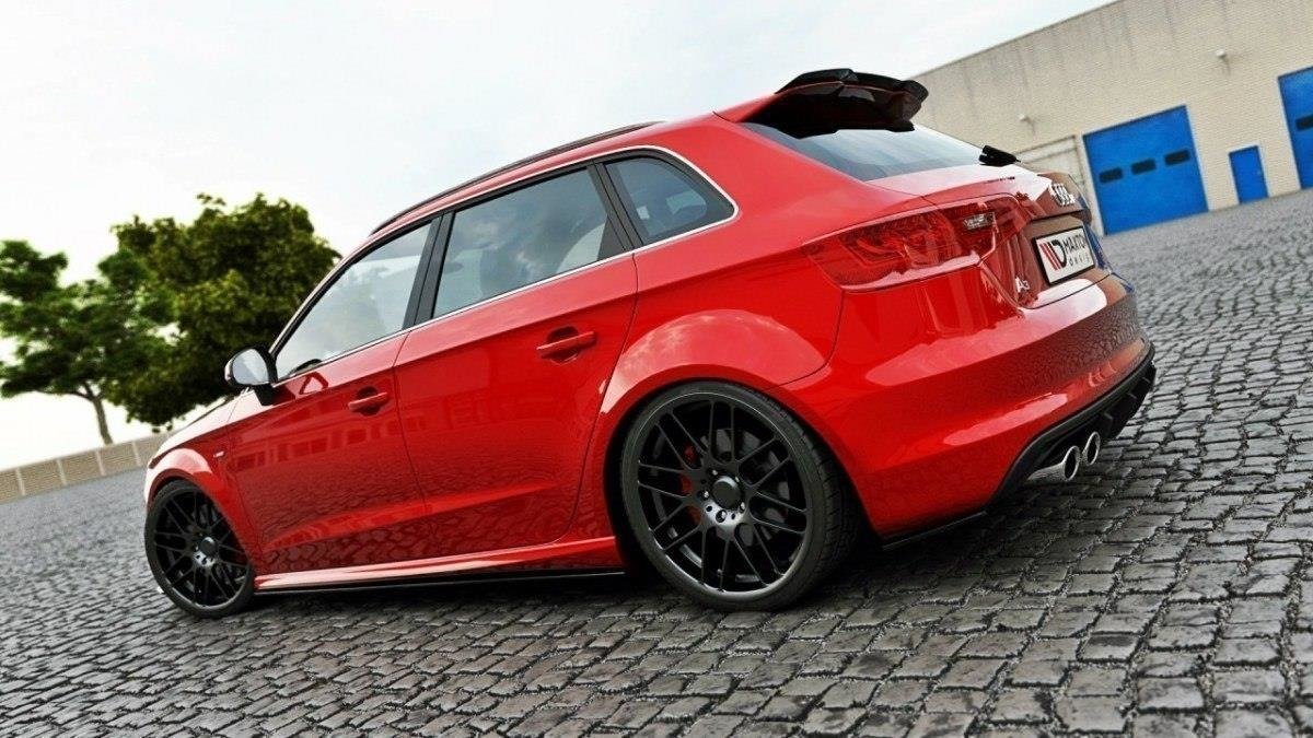 Heckspoiler Lippe Audi S3 / A3 S-Line Hatchback / Sportback 8V / 8V Facelift schwarz Hochglanz – Ansicht 1