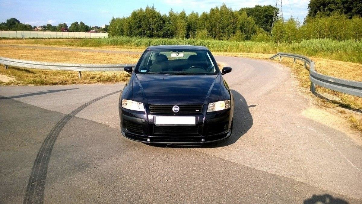 Front Ansatz für FIAT STILO 3 Türer schwarz Hochglanz – Ansicht 3