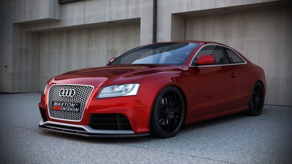 Street+ Spoilerlippe Front Ansatz passend für Audi RS5 8T / 8T FL  schwarz Hochglanz – Ansicht 7