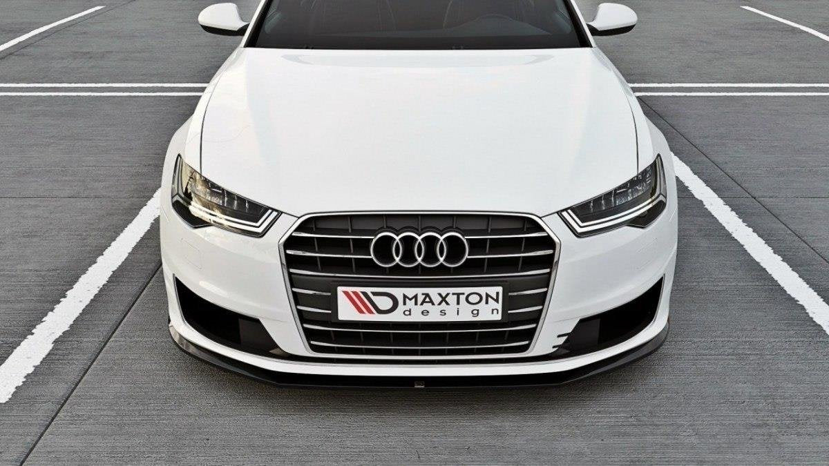 Street+ Spoilerlippe Front Ansatz passend für Audi A6 Ultra C7 FL schwarz Hochglanz – Ansicht 3