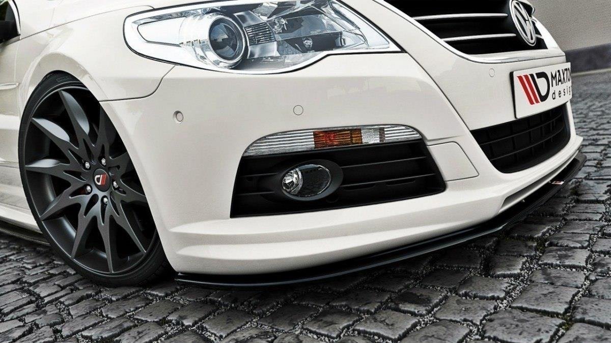 Street+ Spoilerlippe Front Ansatz passend für VW Passat CC R36 RLINE (vor Facelift) schwarz Hochglanz – Ansicht 1