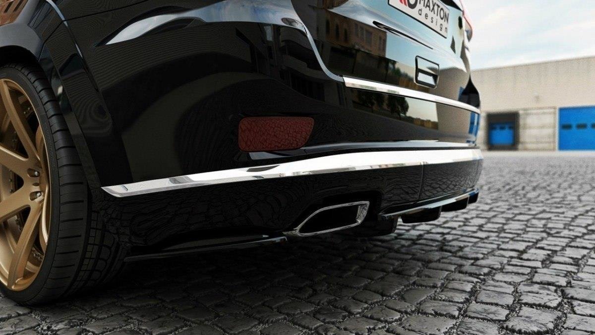 Heck Ansatz Flaps Diffusor passend für Jeep Grand Cherokee WK2 Summit Facelift schwarz Hochglanz – Ansicht 1