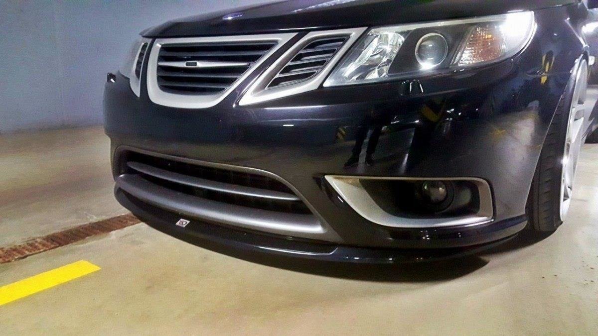 Street+ Spoilerlippe Front Ansatz passend für SAAB 9-3 TURBO X schwarz Hochglanz – Ansicht 6