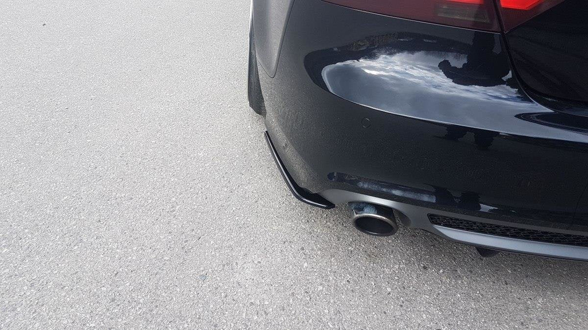 Heck Ansatz Flaps Diffusor V.1 passend für Audi A7 S-Line C7 schwarz Hochglanz – Ansicht 3