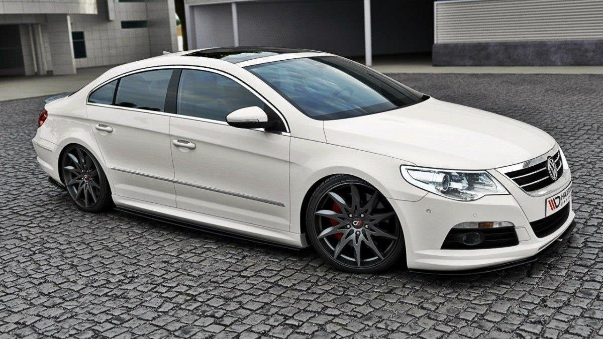 Street+ Spoilerlippe Front Ansatz passend für VW Passat CC R36 RLINE (vor Facelift) schwarz Hochglanz – Ansicht 4