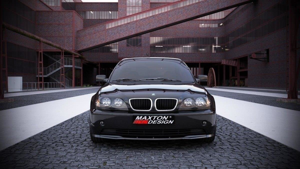 Street+ Spoilerlippe Front Ansatz passend für BMW 3er E46 LIMOUSINE Facelift schwarz Hochglanz – Ansicht 1