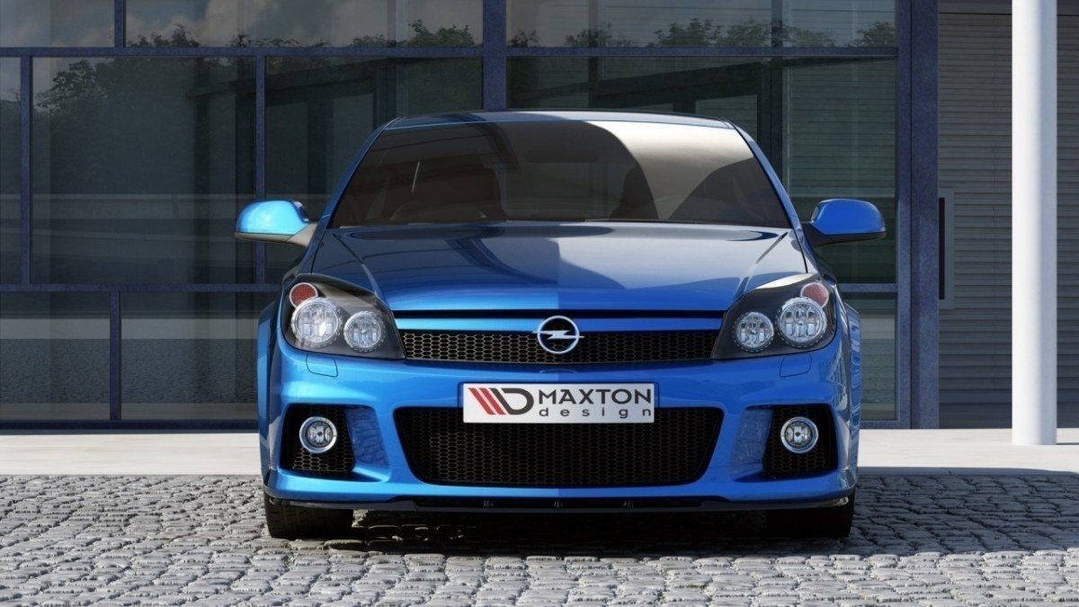 Street+ Spoilerlippe Front Ansatz passend für OPEL ASTRA H OPC / VXR Nurburg schwarz Hochglanz – Ansicht 3