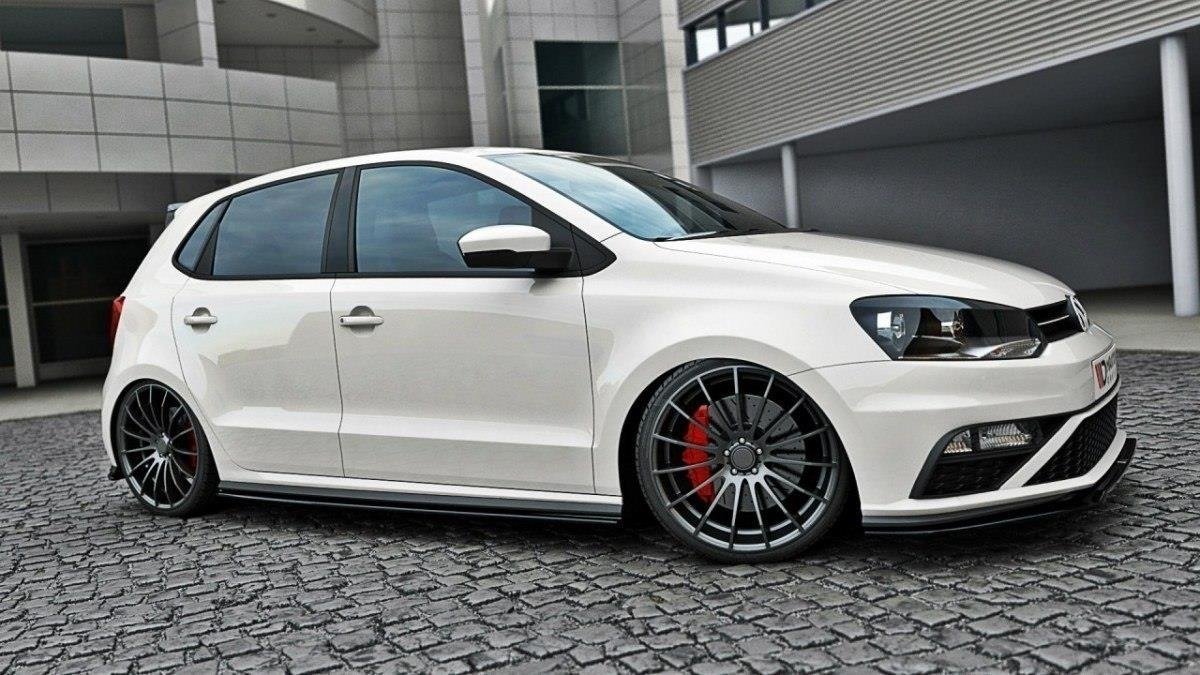 Street+ Seitenschweller Leisten passend für VW Polo GTI Mk5 Facelift schwarz Hochglanz – Ansicht 1