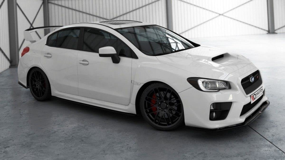 Street+ Spoilerlippe Front Ansatz passend für v.2 SUBARU WRX STI schwarz Hochglanz – Ansicht 4