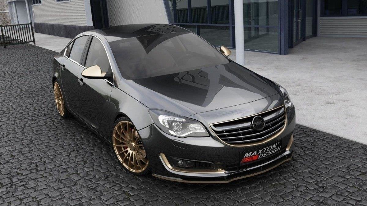 Street+ Spoilerlippe Front Ansatz passend für OPEL INSIGNIA MK1 Facelift schwarz Hochglanz – Ansicht 1